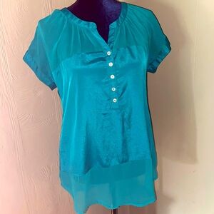 Sheer and satiny blouse